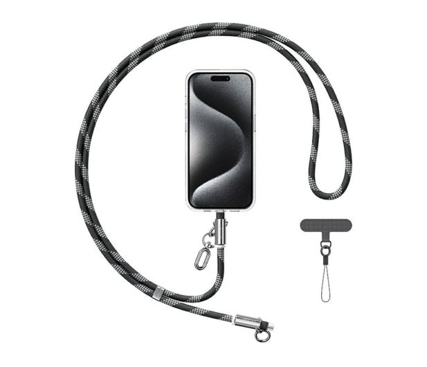 USAMS Smycz kabel do ładowania 30W USB-C Lightning 1.2m czarna - 1351115 - zdjęcie